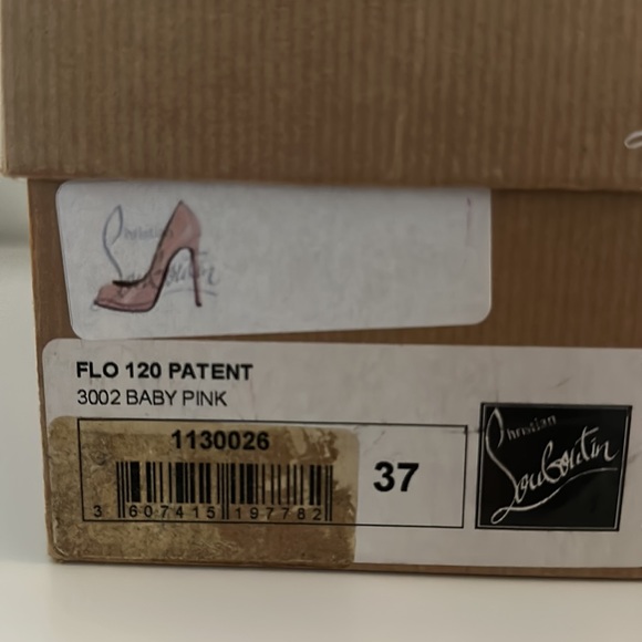 Christian Louboutin Baby Pink Flo 120 Patent Heels - Picture 3 of 6